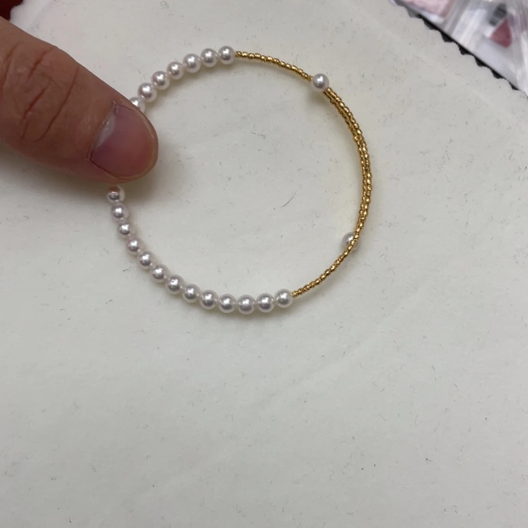 手镯淡水珍珠银S925镶嵌