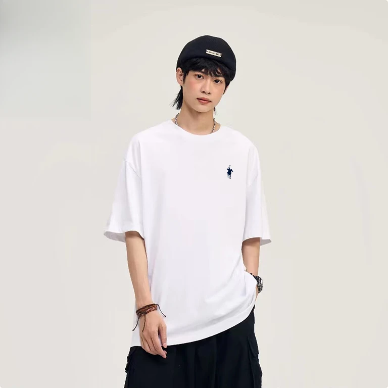 【小李专属】男女同款马标刺绣短袖CL230113