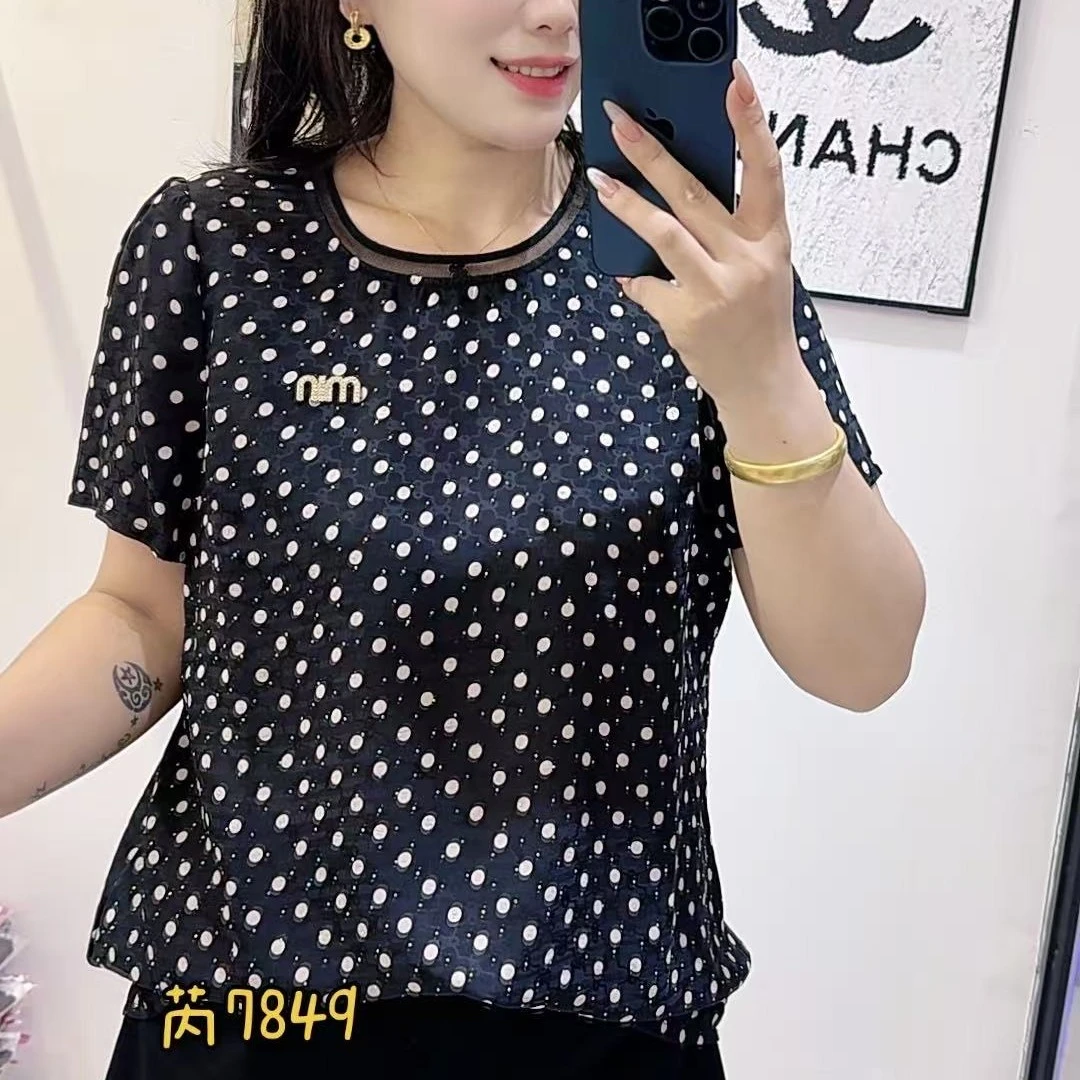 芮娜依莲7849常规款修身型圆领极简风几何T恤 特价 不退不换