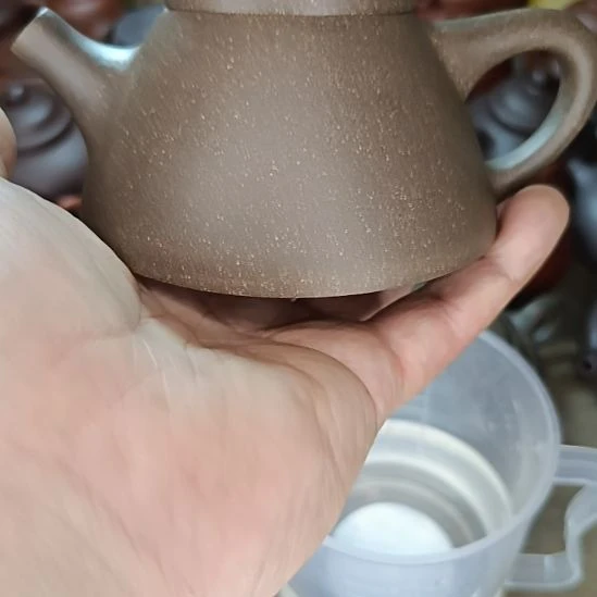 茶壶紫砂輪*洄原矿青灰段霸王石瓢270cc半手工