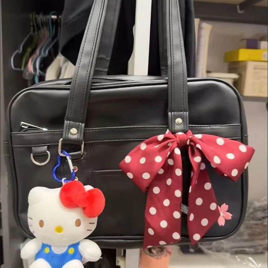 超萌可爱精致包包装饰波点圆点丝巾百搭包包装饰丝带手系蝴蝶结