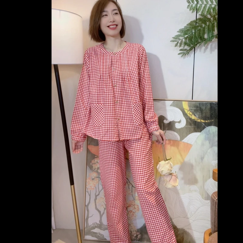 『格梦』春秋纯棉磨毛绒布长袖长裤睡衣套装家居服LZ2793/2794