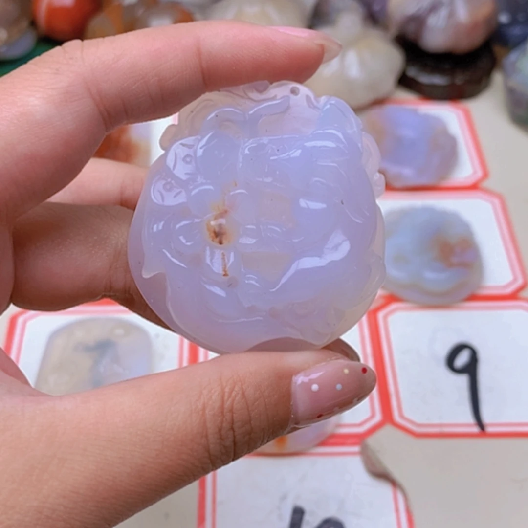 【闪购商品】未镶嵌玛瑙/玉髓珠宝半成品心***凉