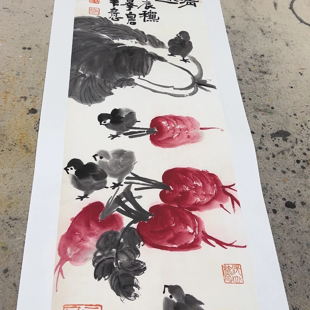 版画亲笔签名原章版画