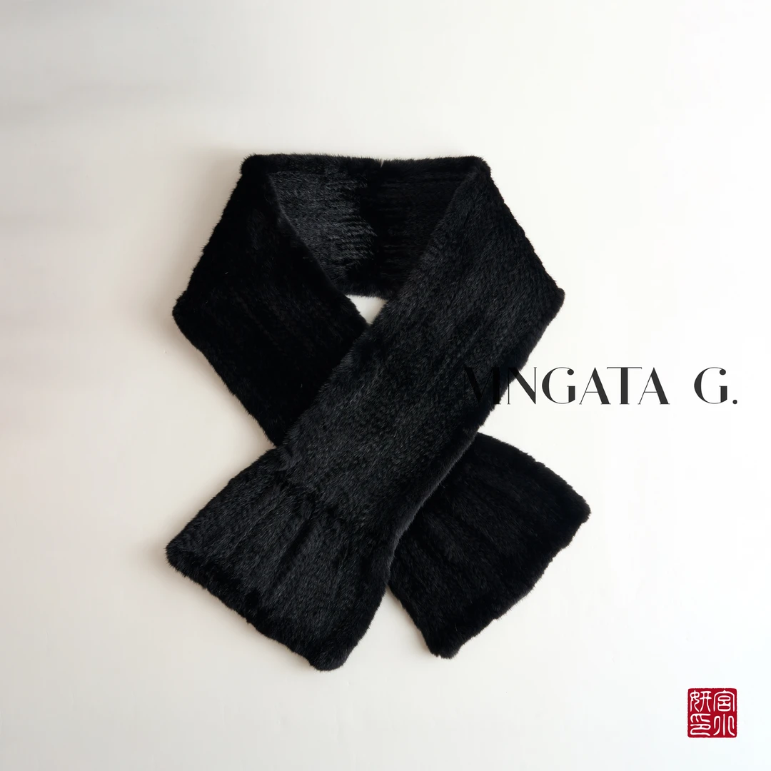 MNGATA G.宫小妍【编织水貂围巾】水貂秋冬新中式中国风围巾5080192