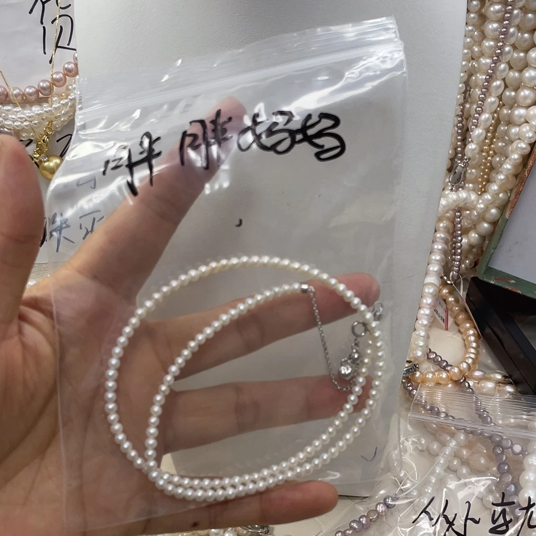 颈饰银S925镶嵌淡水珍珠