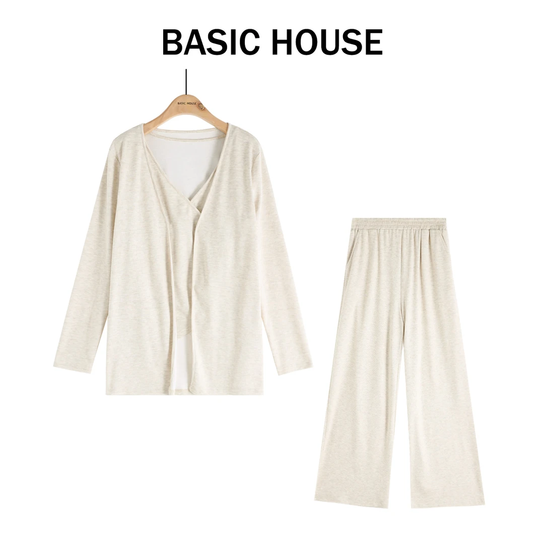 Basic House百家好时尚百搭修身休闲气质套装B1385B5IG02