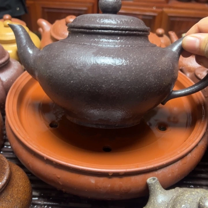 小***哥紫砂茶壶宜兴原矿天青泥料