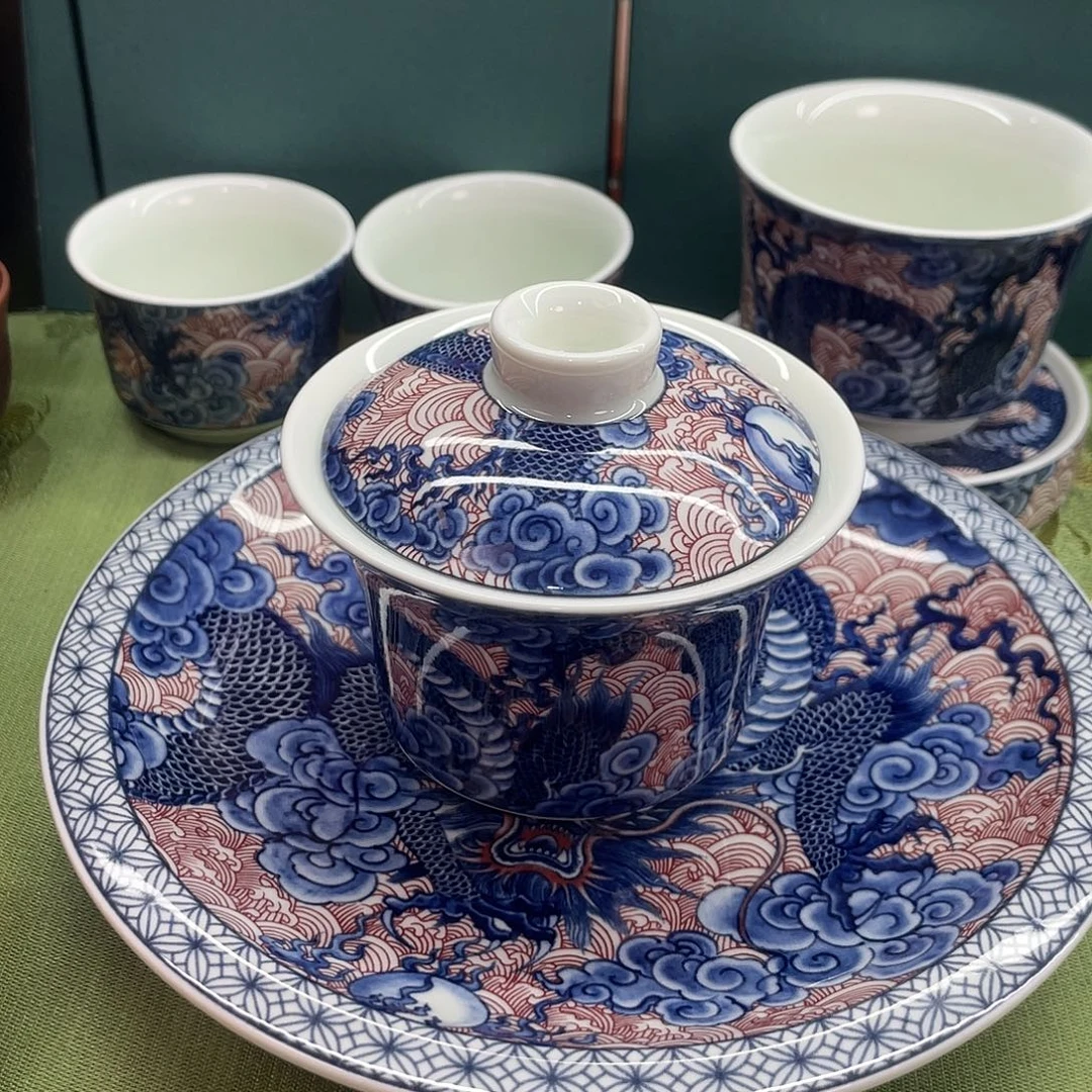 景德陶瓷盖碗茶具