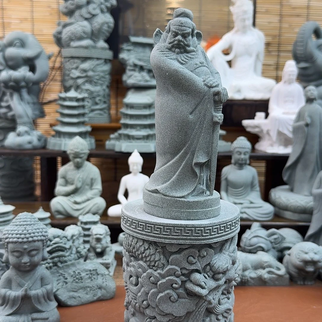 石材青砂石钟馗1个