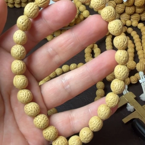 桃核手串10尺寸三道筋手持