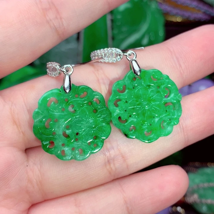 翡翠未镶嵌耳饰耳饰