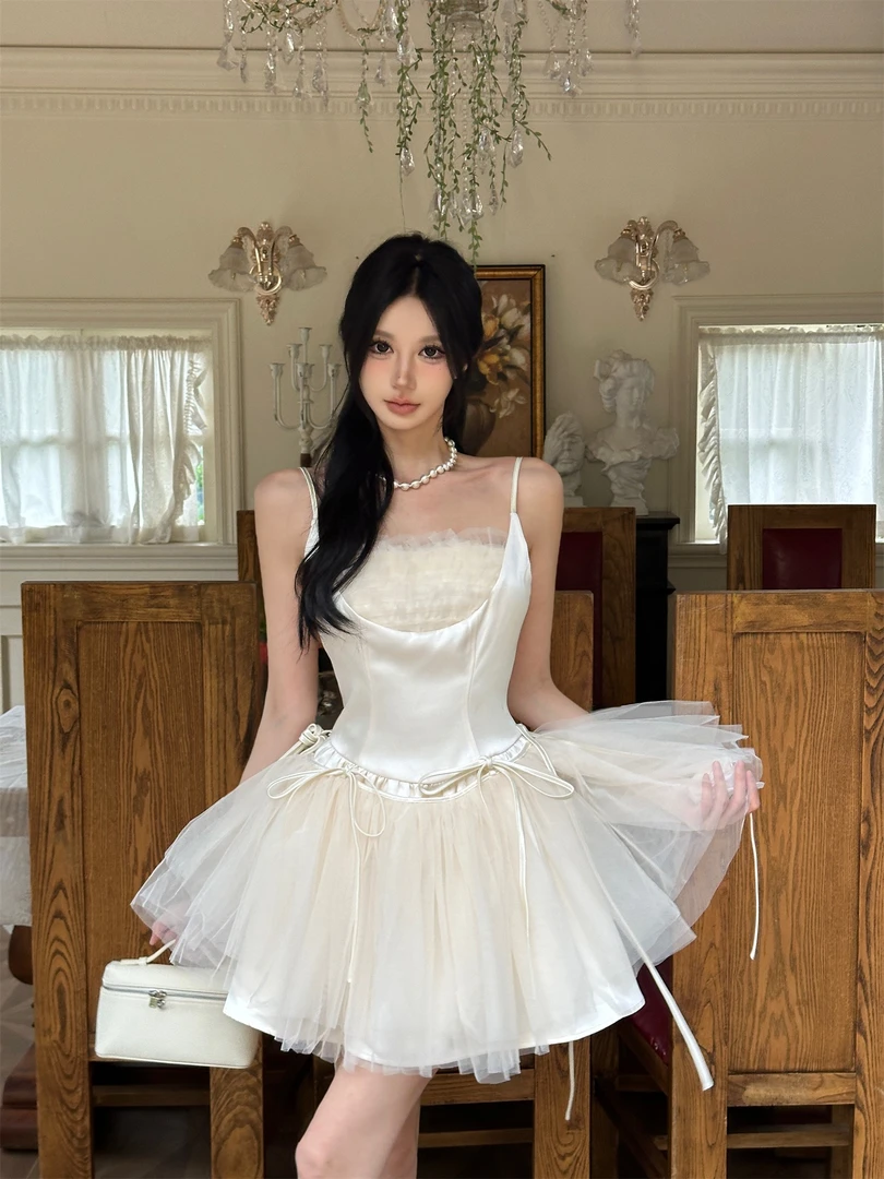 TIANSHA- 梦幻茶会 仙女裙生日礼裙蓬蓬裙轻奢高级感裙摆可拆