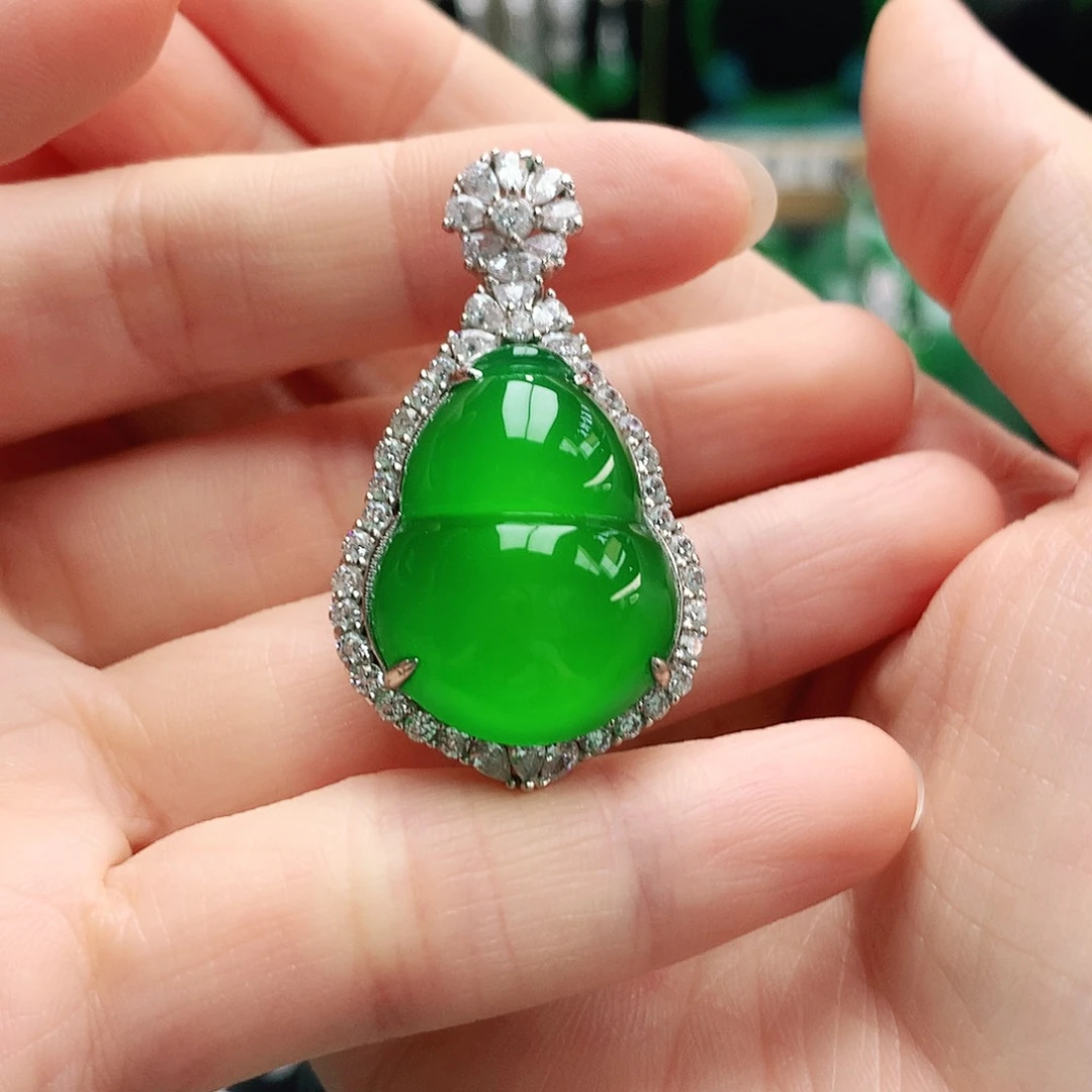 玛瑙/玉髓银S925镶嵌吊坠