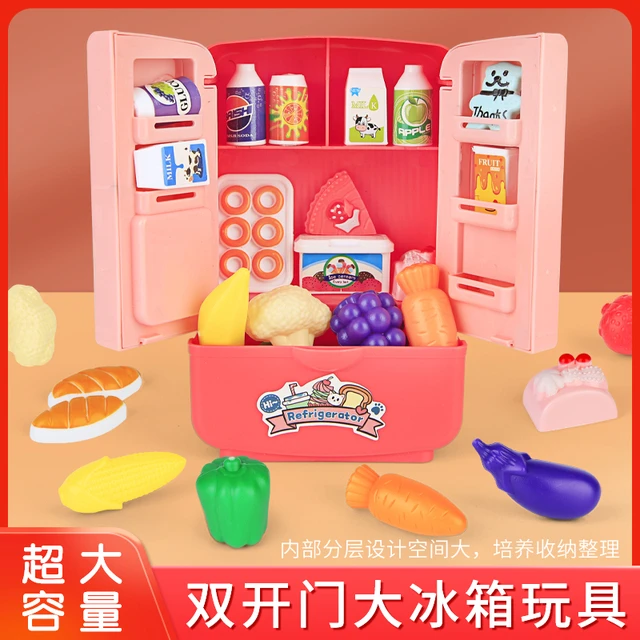 儿童冰箱双开门玩具男女孩宝宝过家家厨房煮饭仿真电器儿童3-6岁8