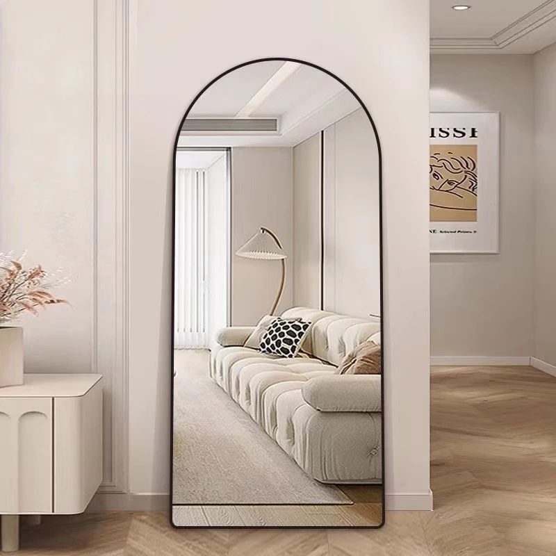 服装店试衣镜高清超白全身镜女装店拱形落地镜显瘦美颜穿衣镜子
