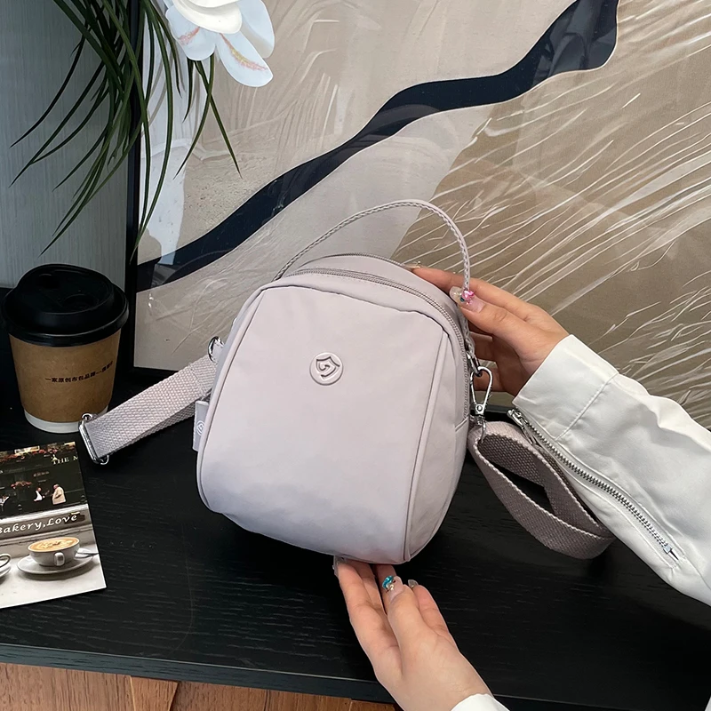 牛津布包包女百搭时尚小包轻便休闲多口袋帆布手拎袋单肩斜挎女包