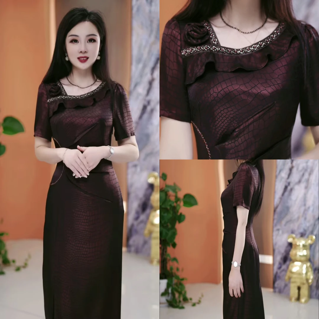 夏季新款连衣裙2025夏季韩版气质显瘦百搭收腰连衣裙YX25K1510