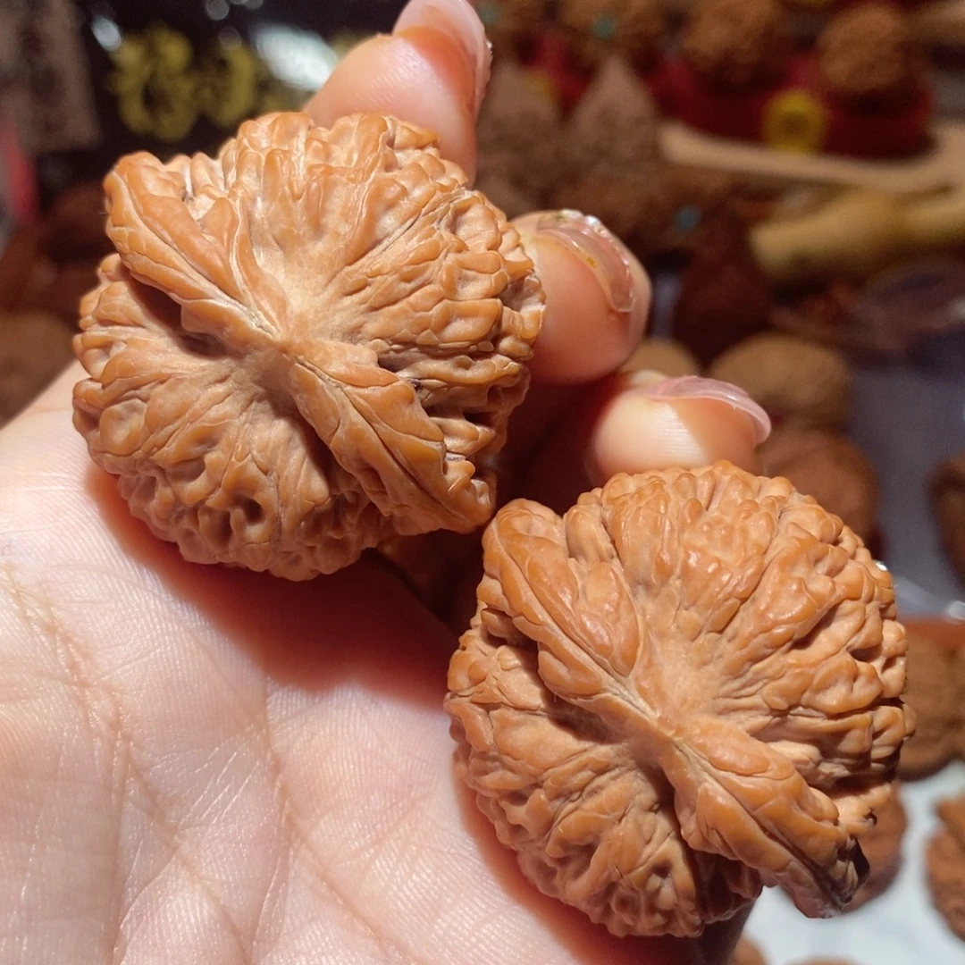 把件文玩核桃43尺全品树头莲花