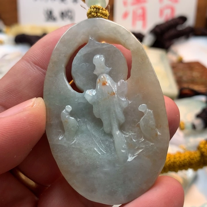 翡翠未镶嵌颈饰保真天然a货翡翠