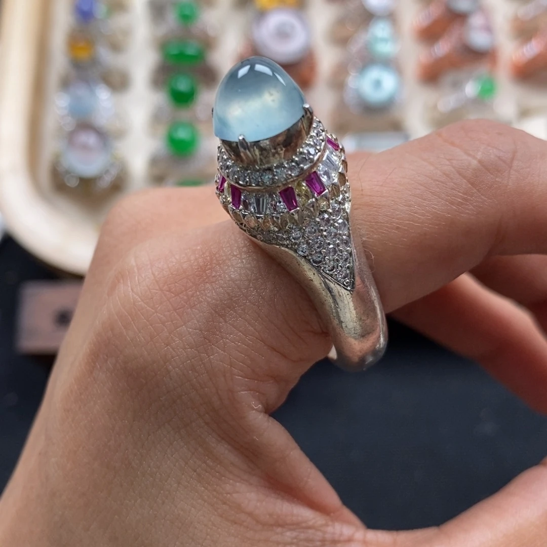 翡翠裸石缅甸天然a货翡翠