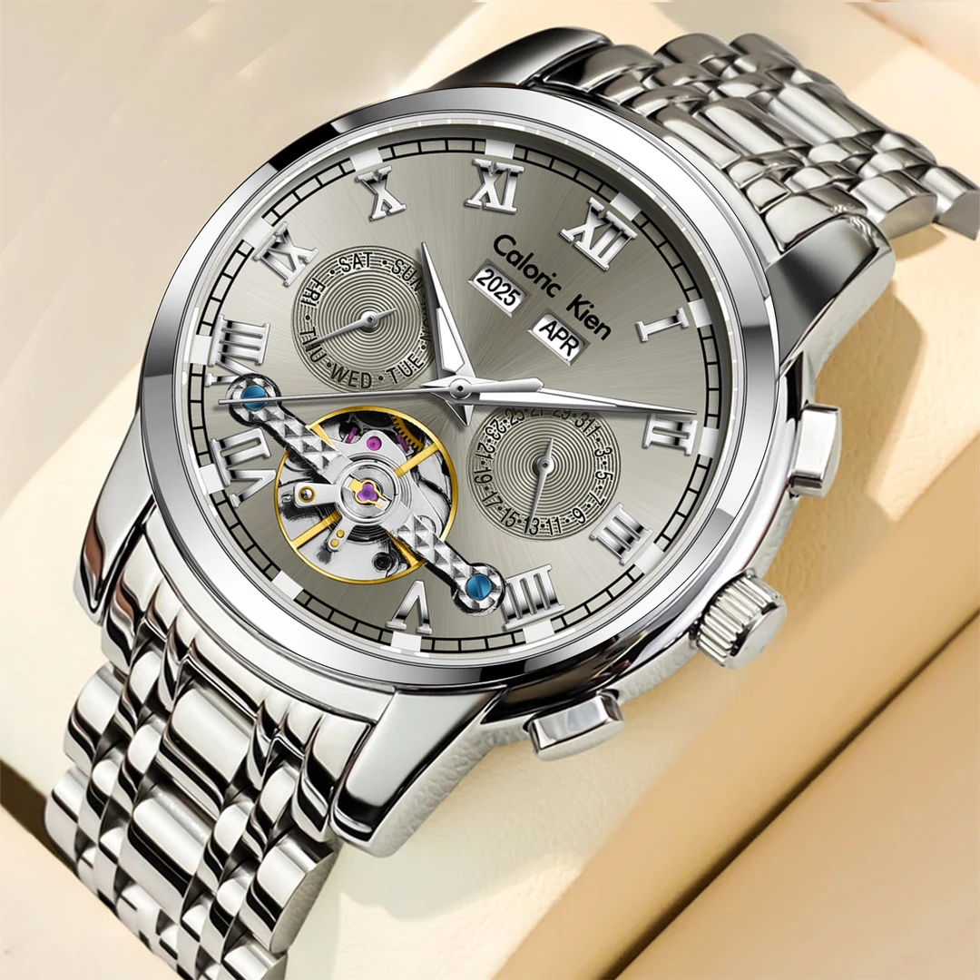 Caloric Kien品牌潜行者系列手表男士全自动机械表夜光防水手表W