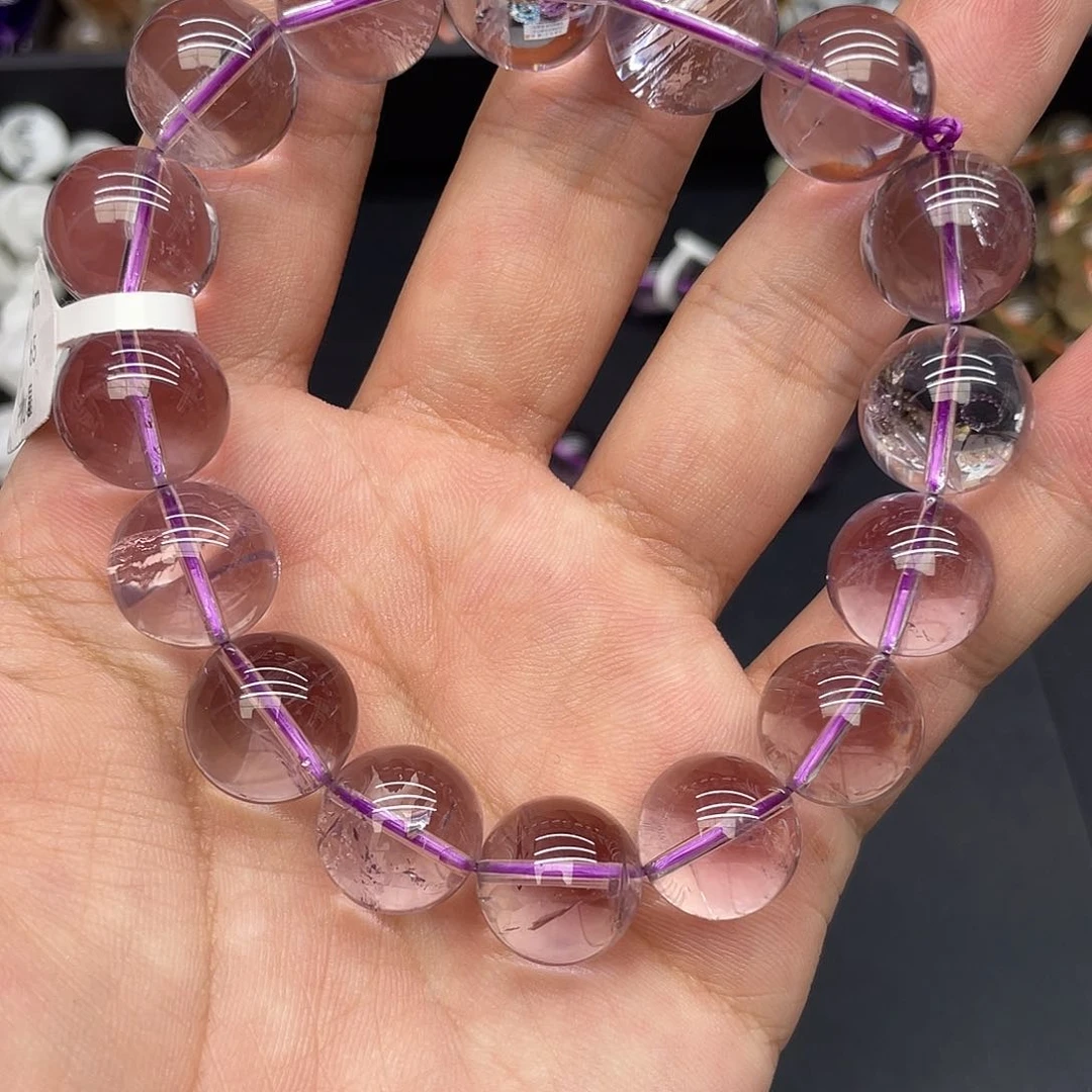 水晶手串未镶嵌25 紫水晶 14m