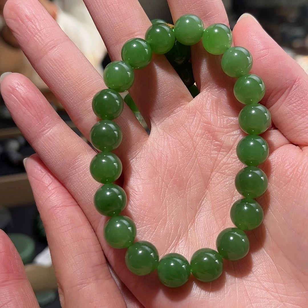 和田玉手链未镶嵌鹿*溪