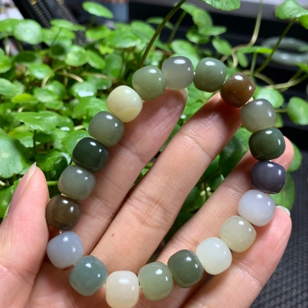 和田玉素圈手串，时尚
