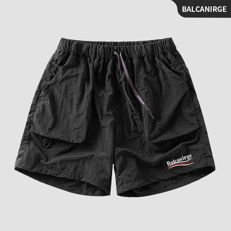 Balcanirge夏季新款男士巴黎短裤运动外穿短裤休闲工装裤五分裤