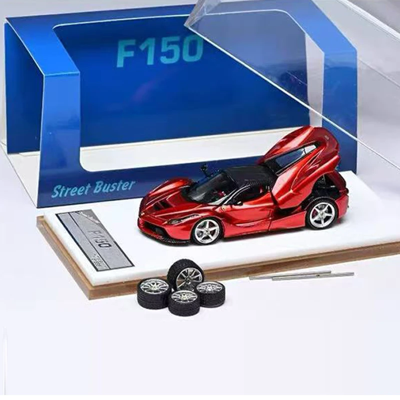 Street Buster 1:64 法拉利拉法 F150合金超跑车模后盖可开金属红