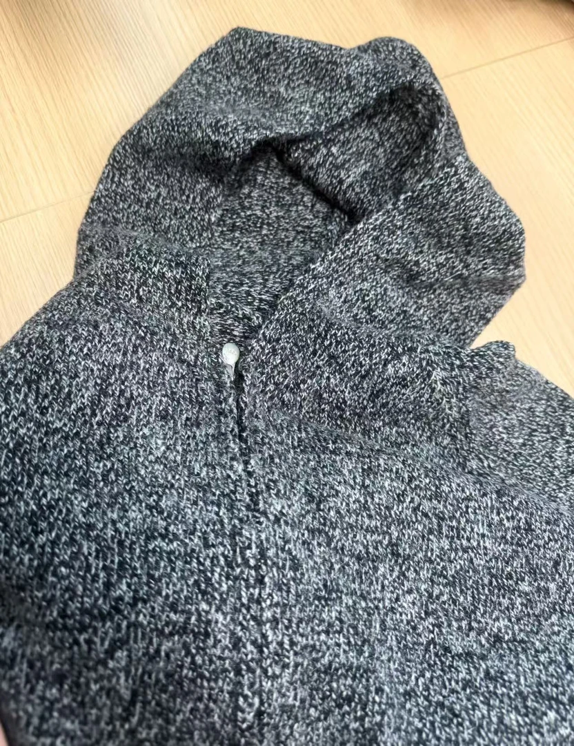 星瑶132连帽拉链长袖针织毛衣衬衫女2025秋季新款宽松显瘦上衣