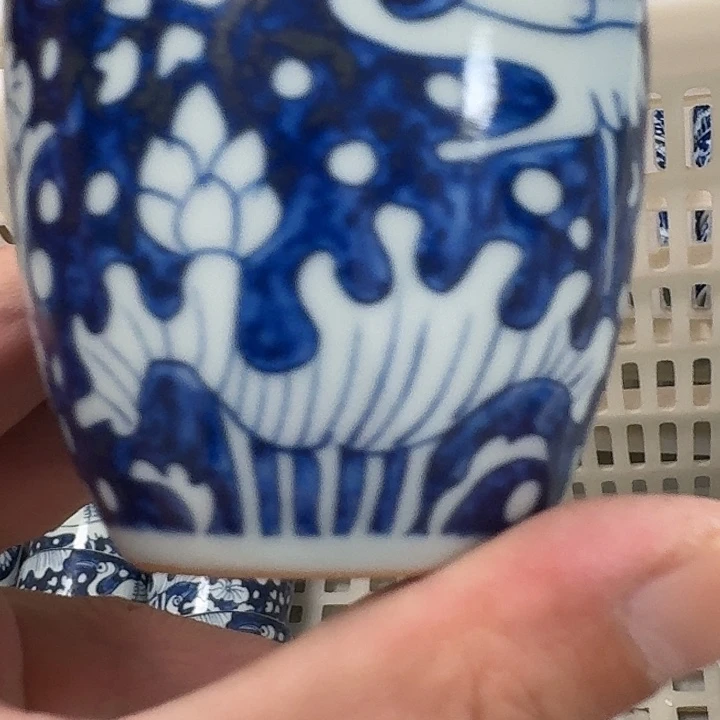 瓷片青花一路连科手雷杯