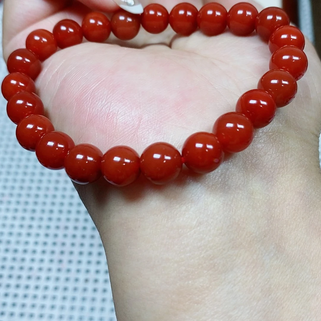 南红玛瑙手串未镶嵌卡8