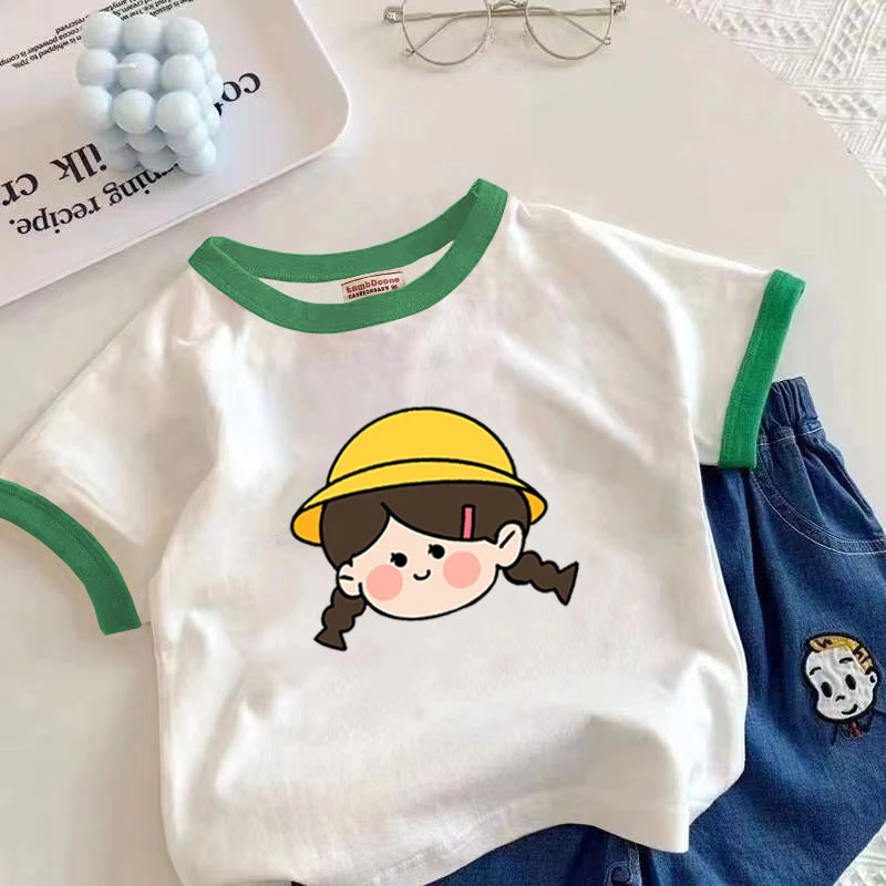 男女童夏装纯棉短袖t恤宝宝夏季薄款儿童洋气中小童卡通可爱半袖t