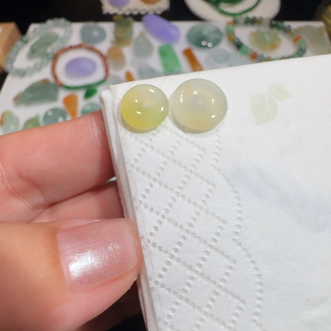 定制翡翠未镶嵌冰种柠檬黄小平安扣