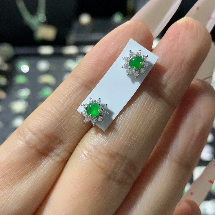 翡翠银S925镶嵌戒指