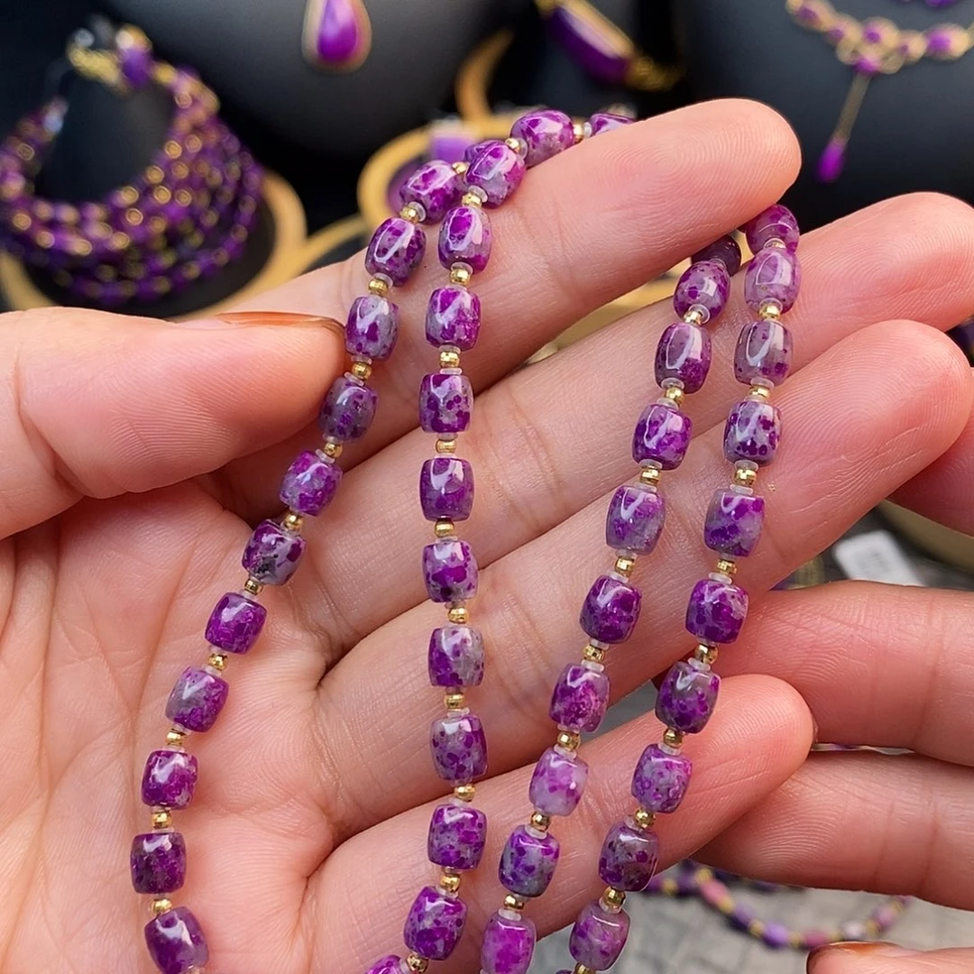 苏纪石（舒俱来）18K金镶嵌项链