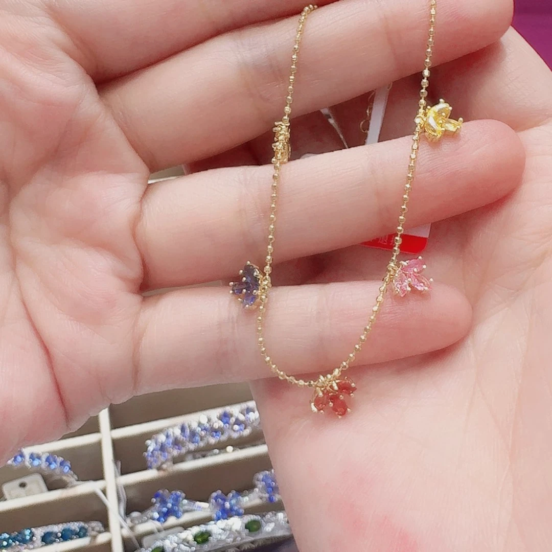 蓝宝石手链银S925镶嵌手链