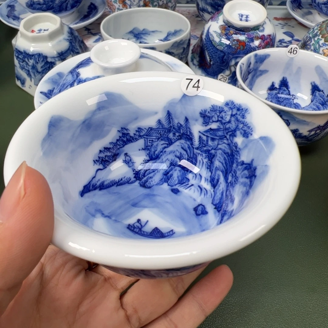 陶瓷景德镇纯手工纯手绘茶具木木74