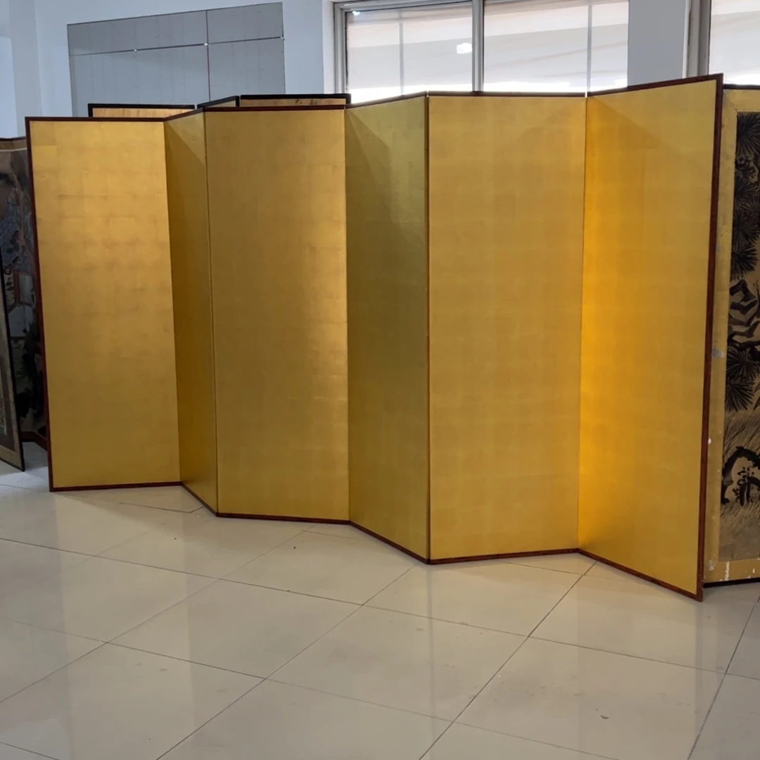 桥***早绘画屏风框画茶空间设计