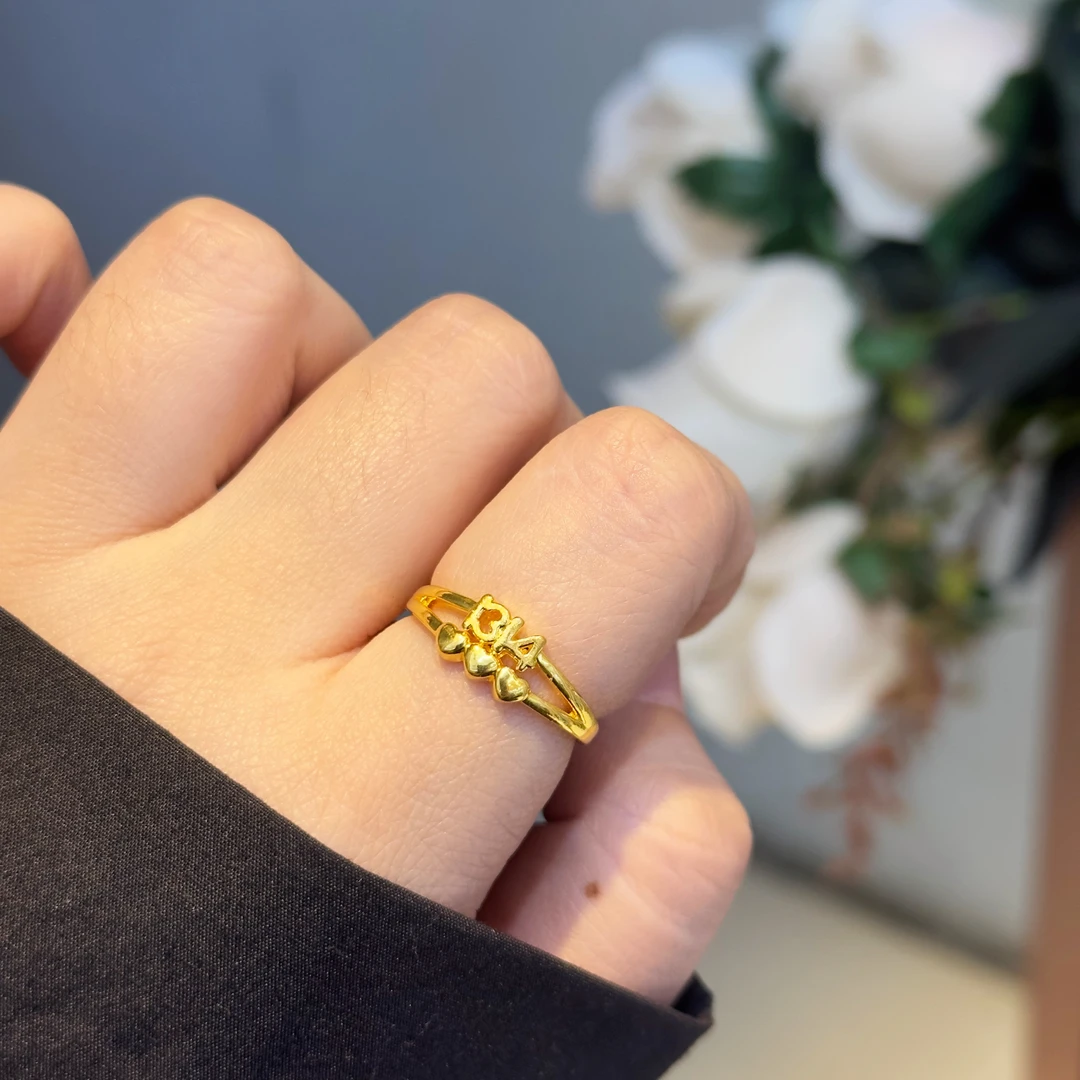 足银戒指 爱敏首饰纯银戒指