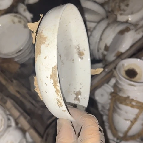 瓷片国营厂库存微瑕15厘米