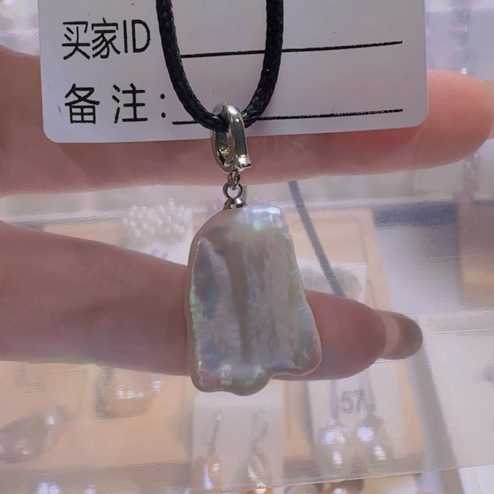 淡水珍珠银S925镶嵌颈饰