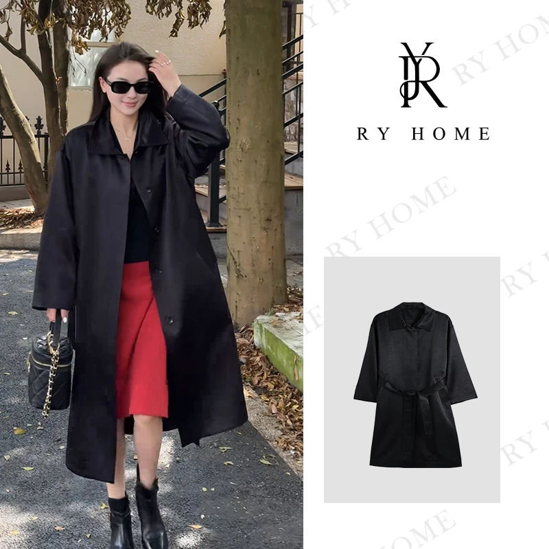 【容雨RYHOME】100醋酸经典Bal Collar  Coat风衣外套253W2354