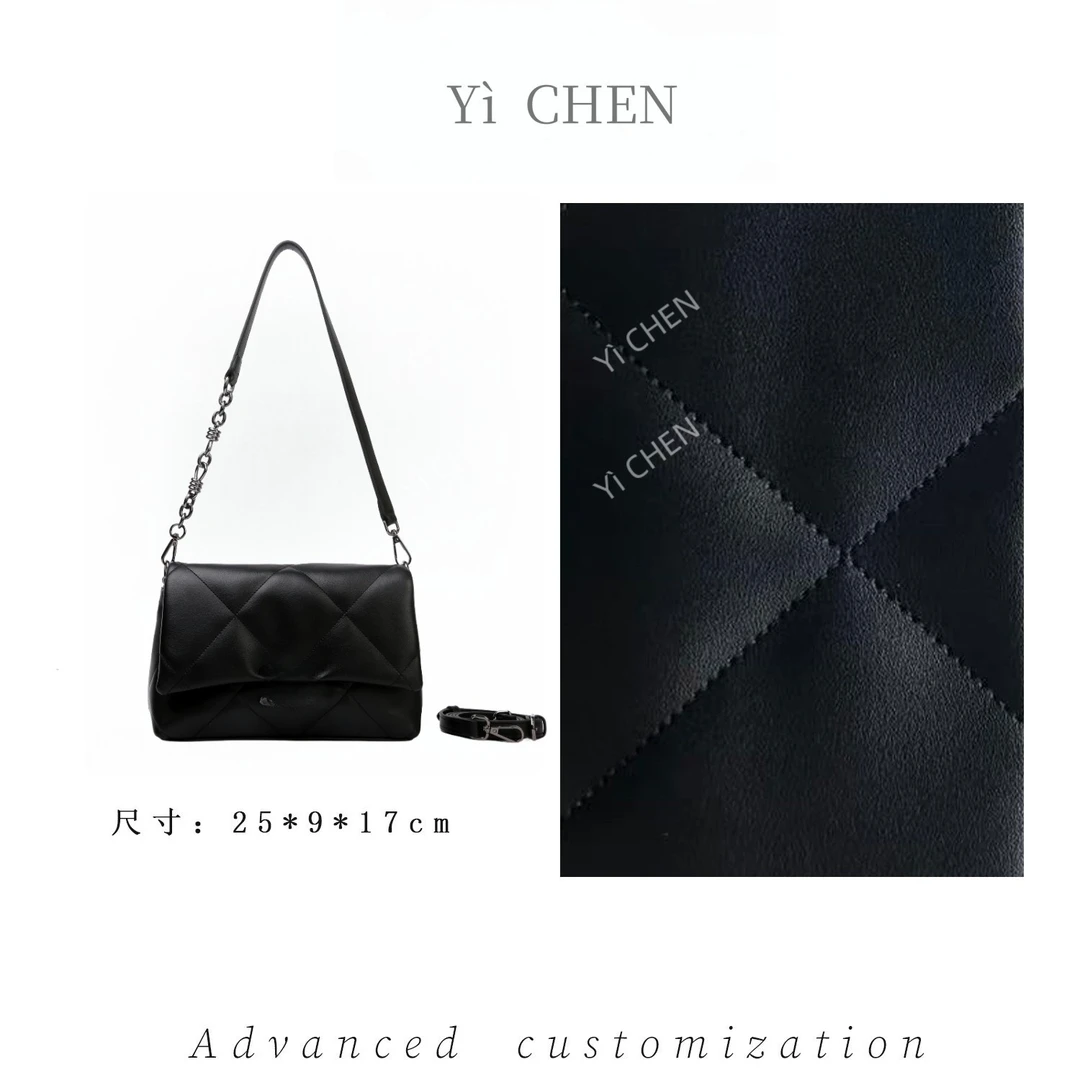 【Yì CHEN】BF-66610-黑色简约时尚女士新款轻奢单肩斜跨包