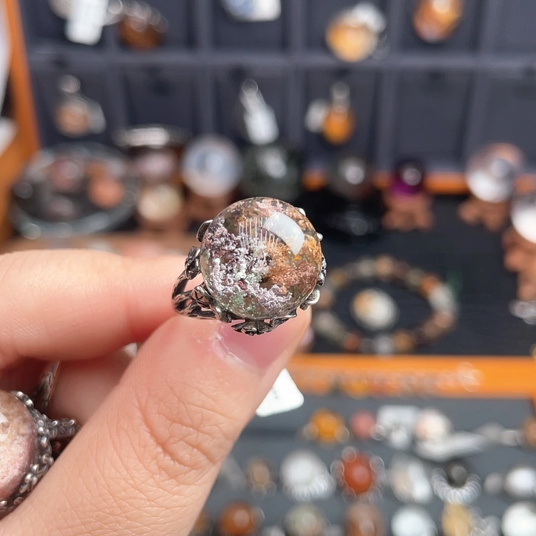 水晶戒指银S925镶嵌❤***μ