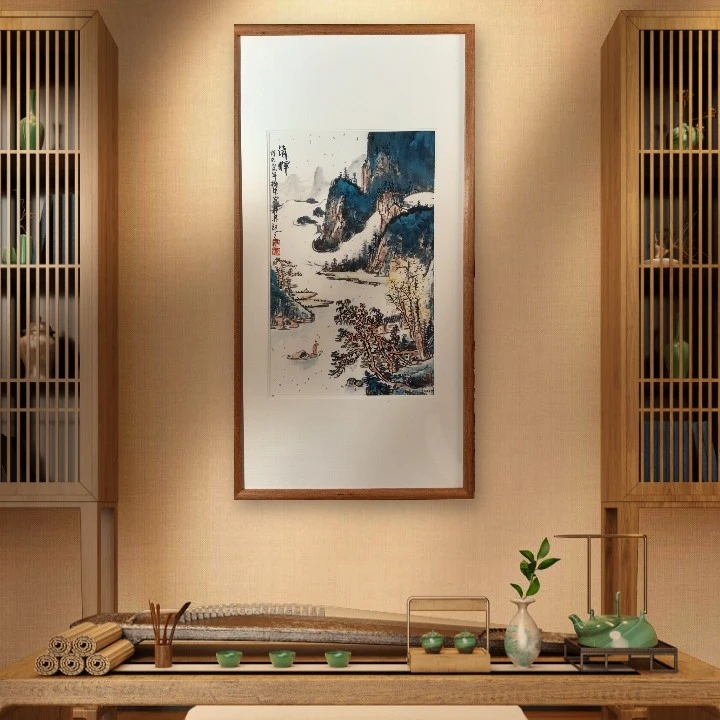 29《山水画》国画艺术品家居美学挂画带框发货实物画