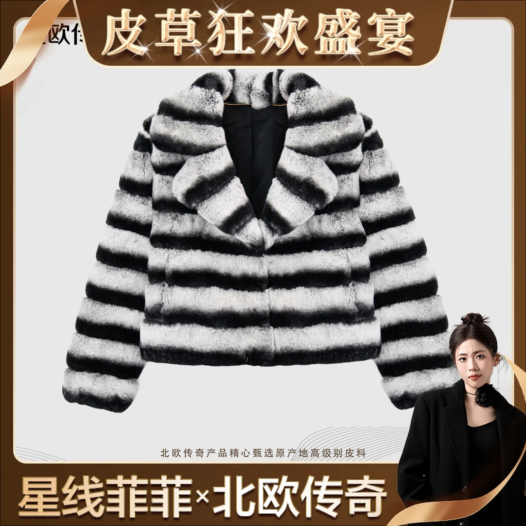 北欧传奇【星线好物】邂逅调香师 獭兔毛皮草外套女AJ3/4/5/6