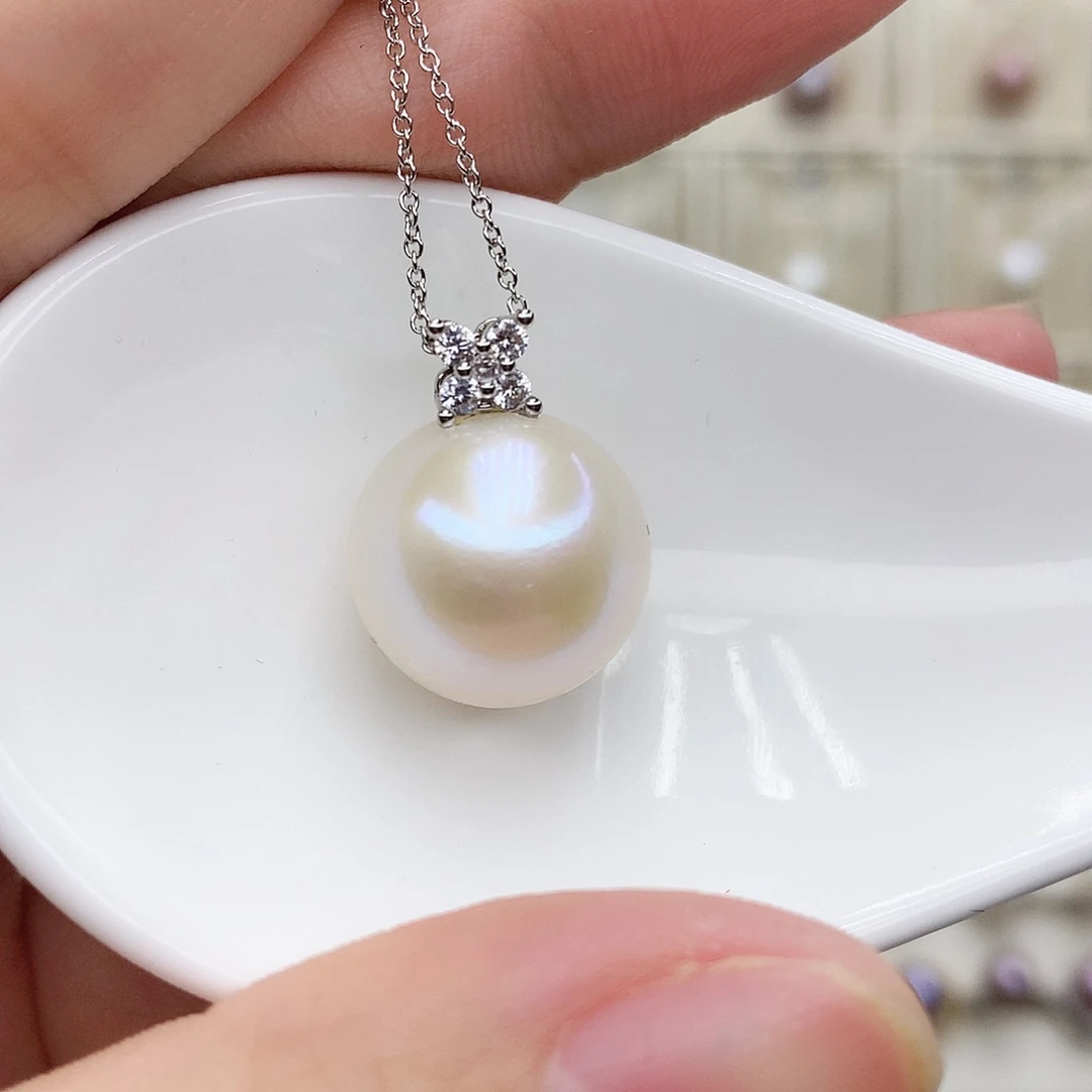 淡水珍珠颈饰银S925镶嵌